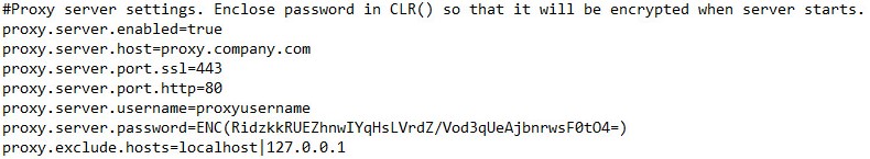 Updating the proxy server username