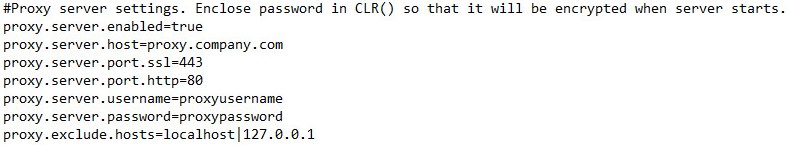 Updating the proxy server password