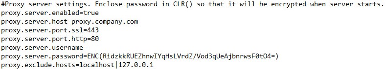 プロキシ サーバーのHTTPポートのアップデート