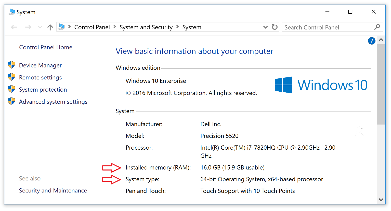 System Page