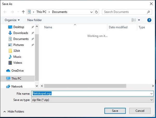 Ventana Guardar como