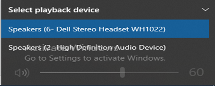 Schakelen tussen geluidsuitvoer