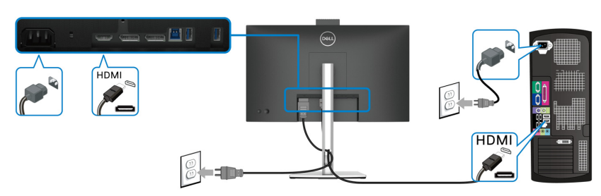 Tilslutning af HDMI-kablet