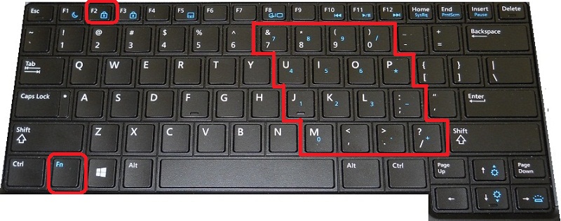 Exemple de clavier d’ordinateur portable