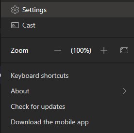 Cliccare su Settings