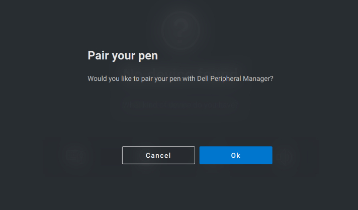 DPMの［Pair your pen］画面
