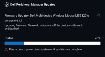 Peripheral ManagerのRFデバイスのソフトウェア アップデート
