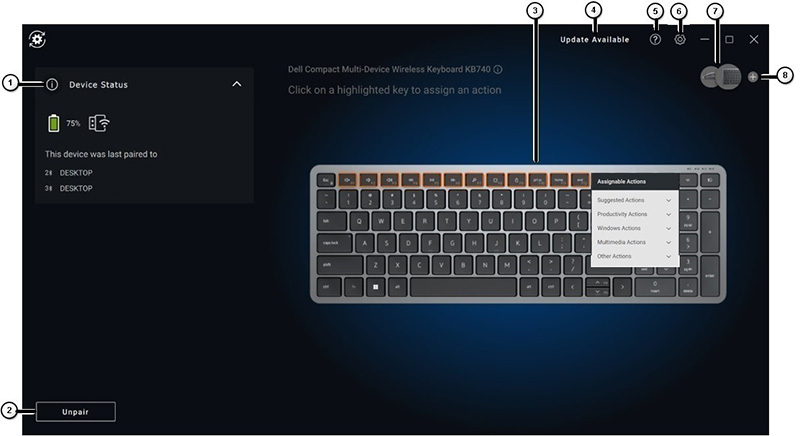 キーボード用ユーザー インターフェイス