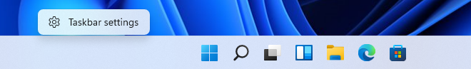 Taskbar settings
