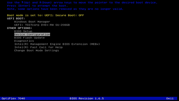 Boot Menu