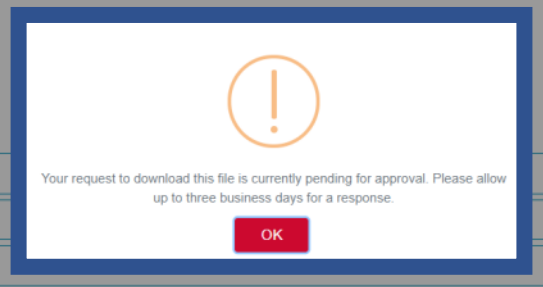 Screenshot of a warning window