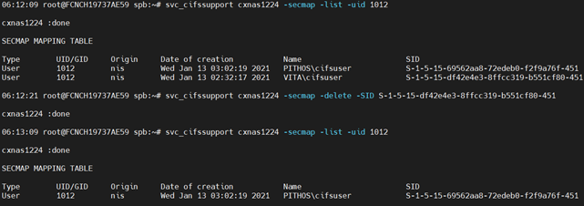 -delete -name command output