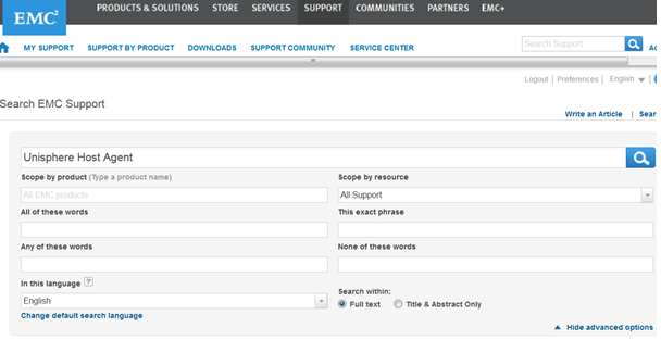 Unisphere Host Agent