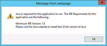 Msg « Java est requis pour que cette application s’exécute... »