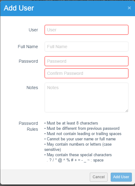 Adding user information