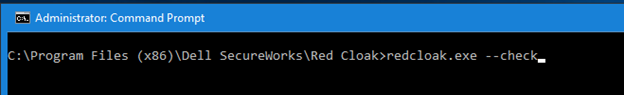 Comprobar la versión de Red Cloak