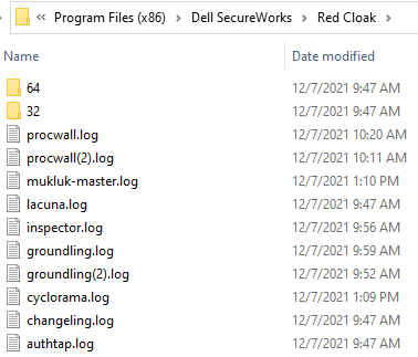 Example log files