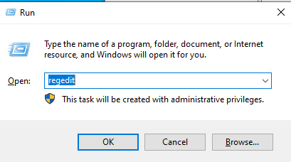Interfaz de usuario de Ejecutar