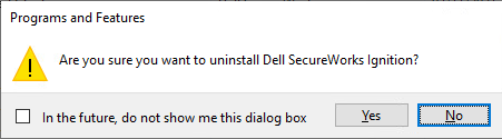 Dell SecureWorks Ignition-prompt