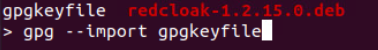 Importing the GPG key