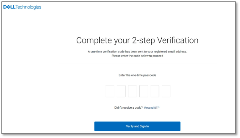 Verification screen