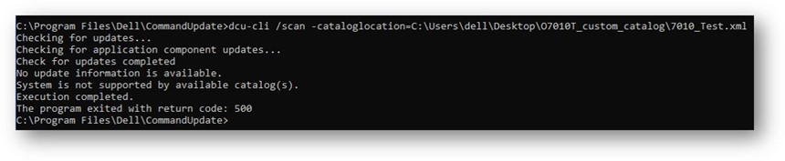 No update information
