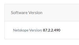 Versión de Netskope