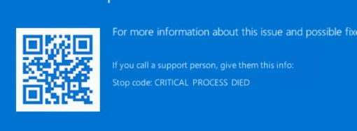 Processo BSOD crítico morreu