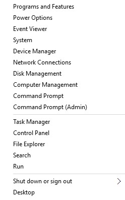 Programs and Features option