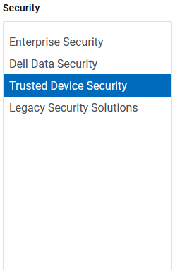 Güvenilir Cihaz Güvenliği seçeneği