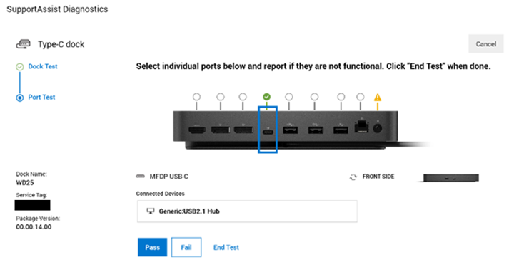 Dispositivi connessi mostra Generico: hub USB 2.1