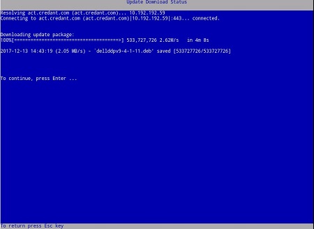 Update download completed