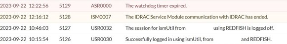The watchdog timer expired message