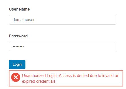 Logowanie użytkownika usługi Active Directory nie powiodło się