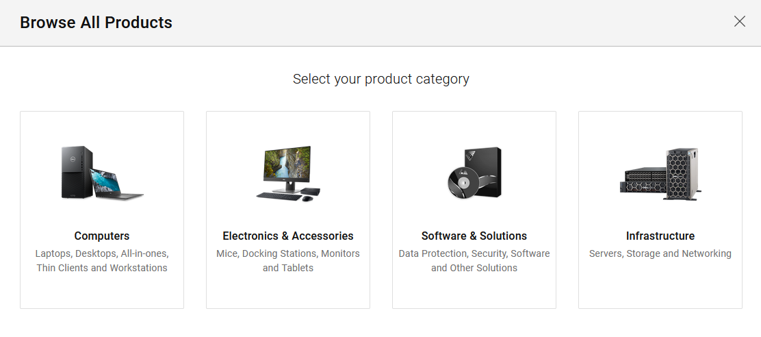 Catégories de produits