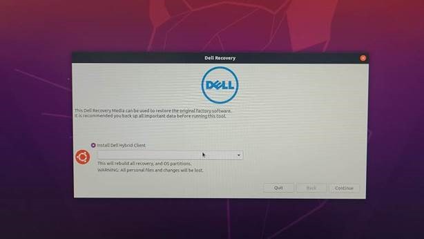 安装 Dell Hybrid Client