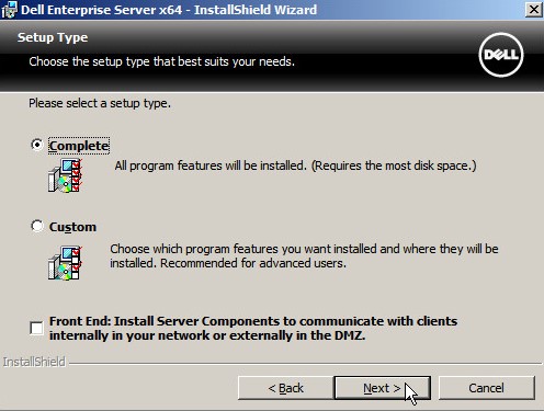 Opzione di installazione completa