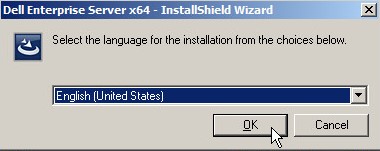 Selezione della lingua del programma di installazione