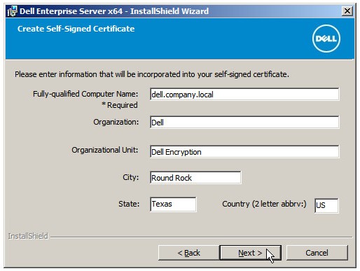 Processo di certificato autofirmato