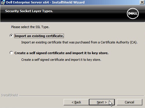 Alternativer for installasjonssertifikat