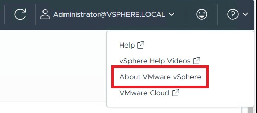 vSphere About
