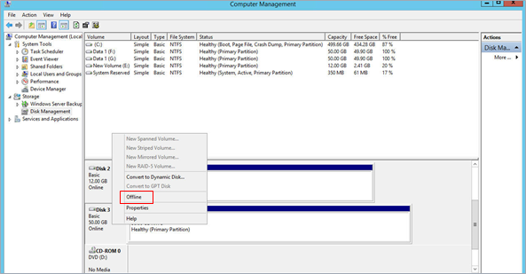 Usuwanie woluminu widoku