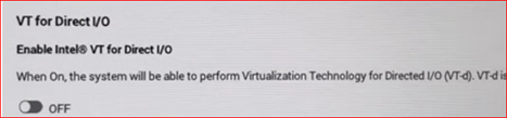 VT VT-d DMAR disabled