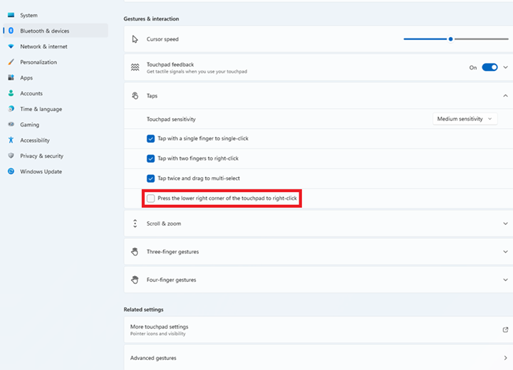 Fechando configurações