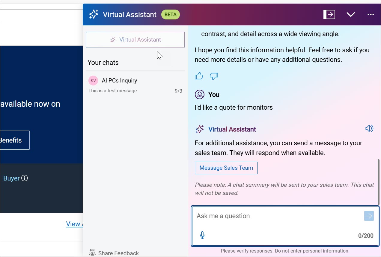 Send en melding til salgsteamet 