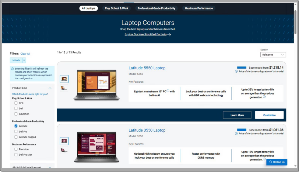 使用動態篩選條件