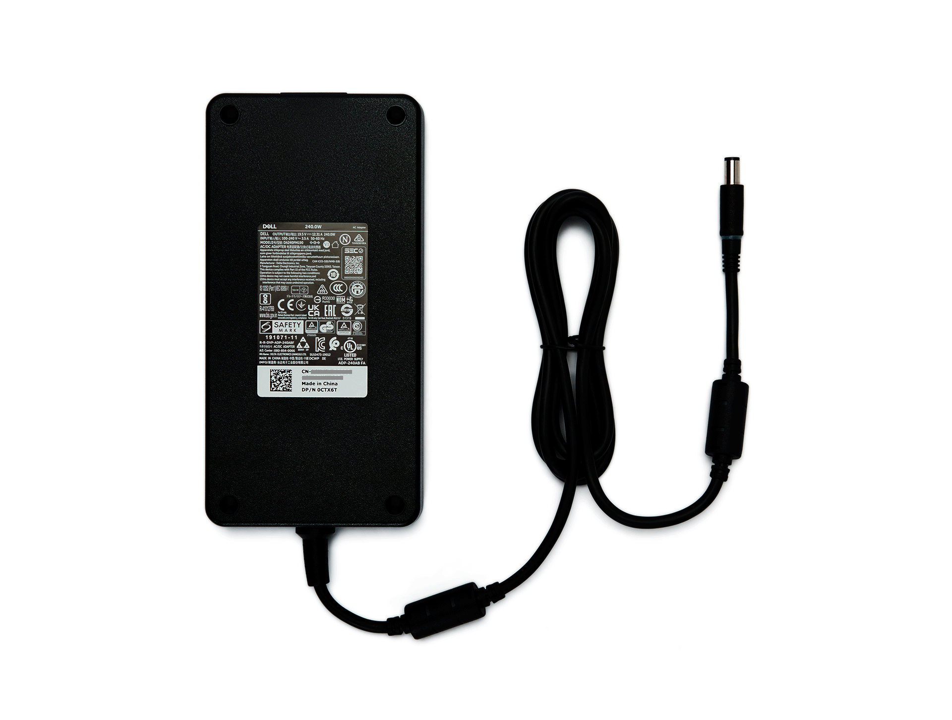 PPID do adaptador CA da Dell em um adesivo