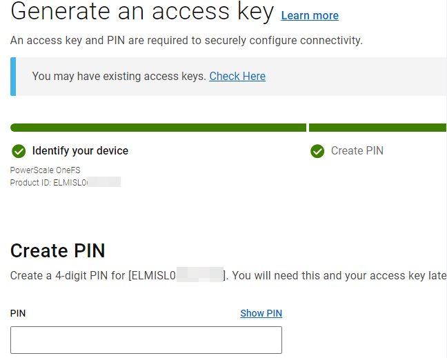  Página Generar clave de acceso.