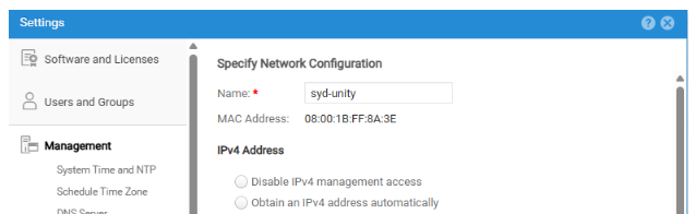 Modification du nom convivial en syd-unity dans l’interface utilisateur
