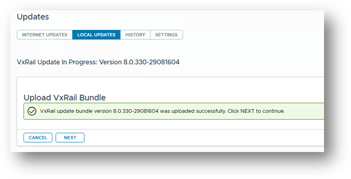 Dettagli del caricamento del pacchetto